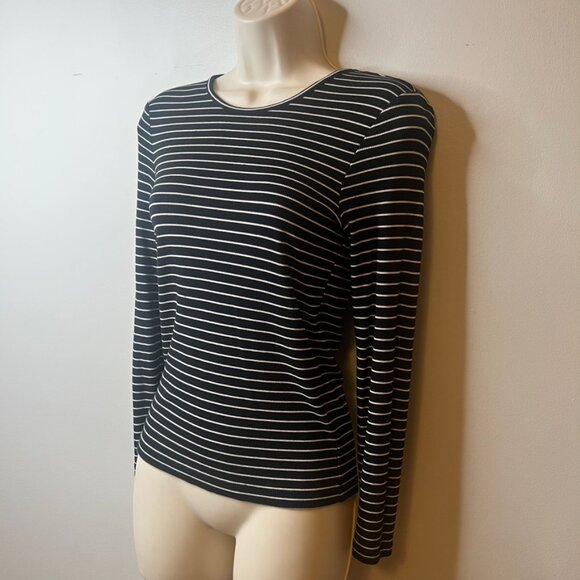 Marine Layer Long Sleeve Striped Ribbed Top (S) - Picture 12 of 14